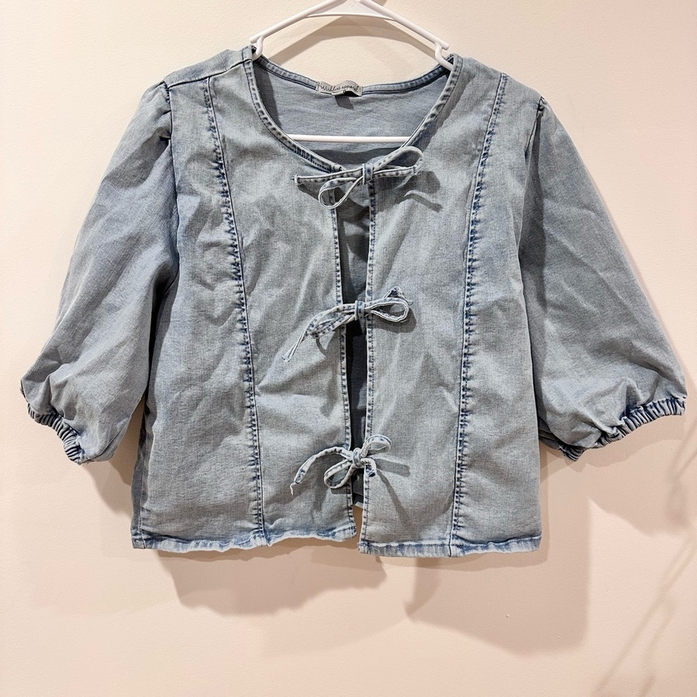 Wishlist Light Blue Denim Top